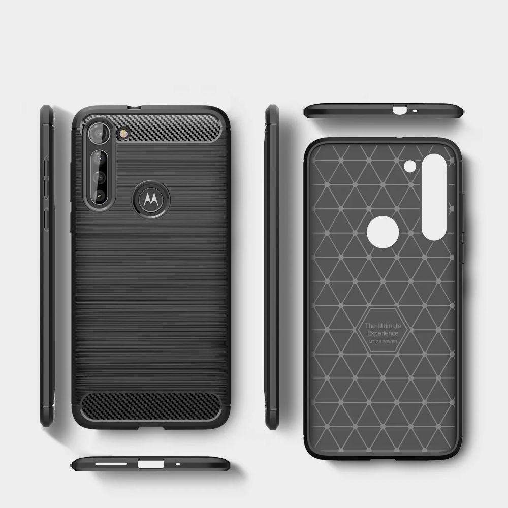 etui Tech-Protect TPU Carbon Czarne Motorola Moto G8 Power / 6
