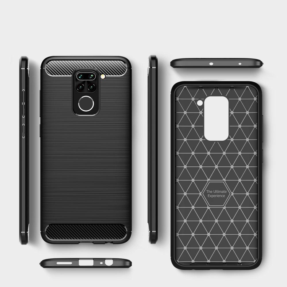 etui Tech-Protect TPU Carbon Czarne Xiaomi Redmi Note 9 / 5