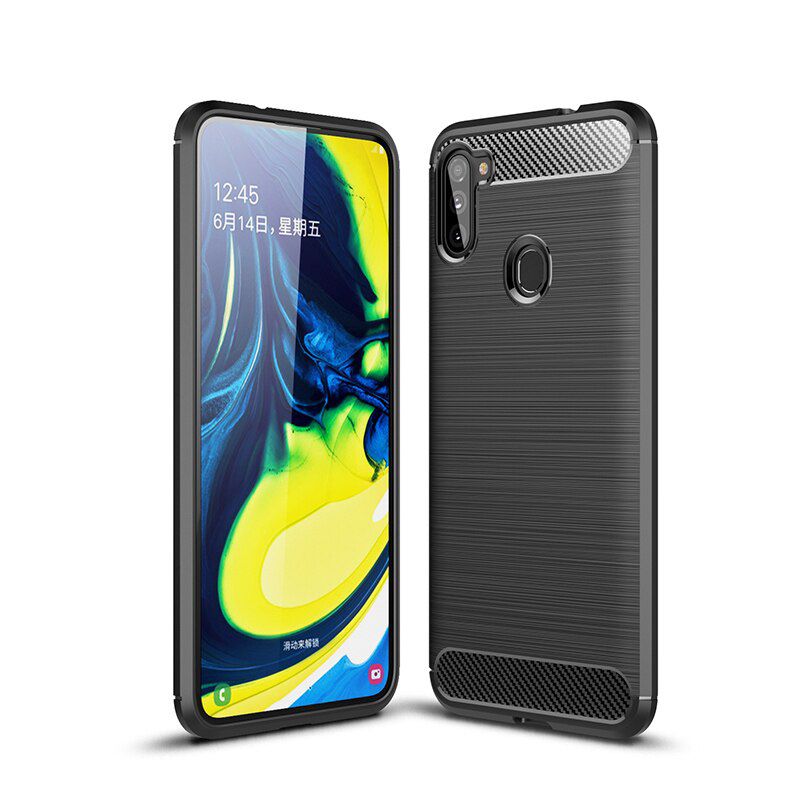 etui Tech-Protect TPU Carbon Czarne Samsung Galaxy M11