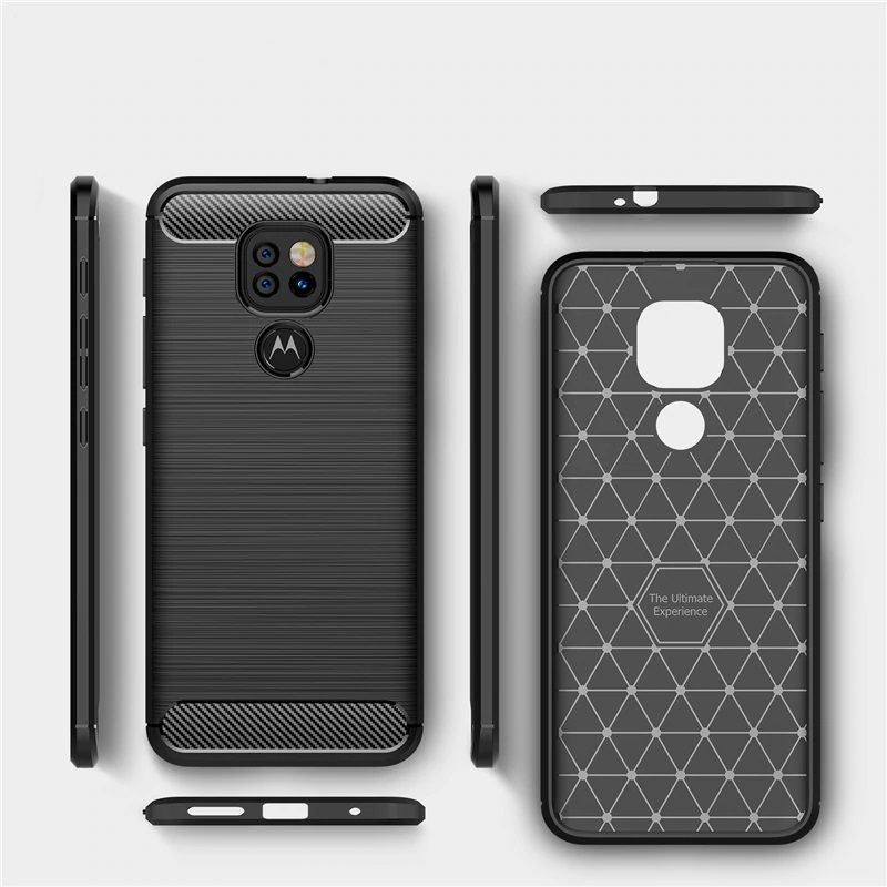 etui Tech-Protect TPU Carbon Czarne Motorola Moto E7 Plus / 3