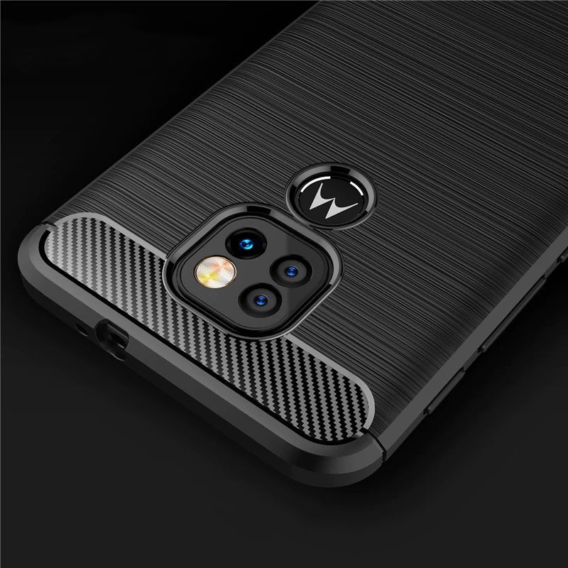 etui Tech-Protect TPU Carbon Czarne Motorola Moto E7 Plus / 4