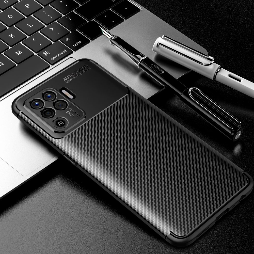 etui Tech-Protect TPU Carbon czarne Oppo Reno 5 Lite / 11