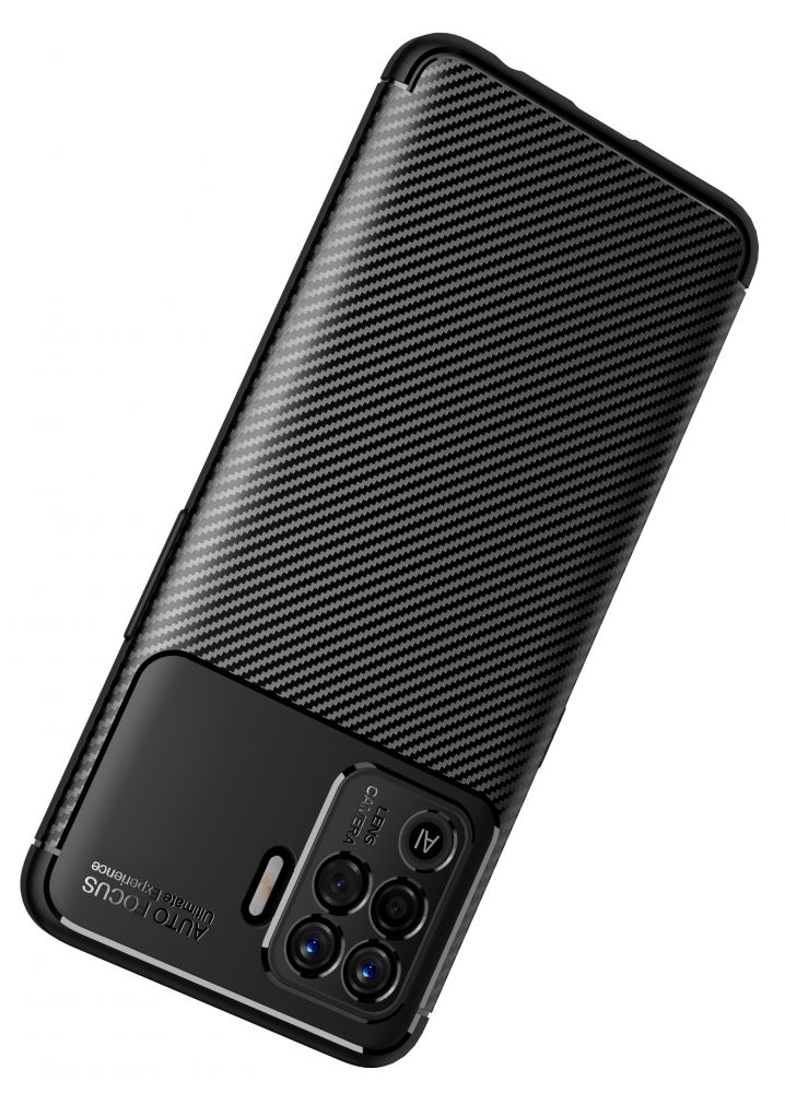 etui Tech-Protect TPU Carbon czarne Oppo Reno 5 Lite / 4