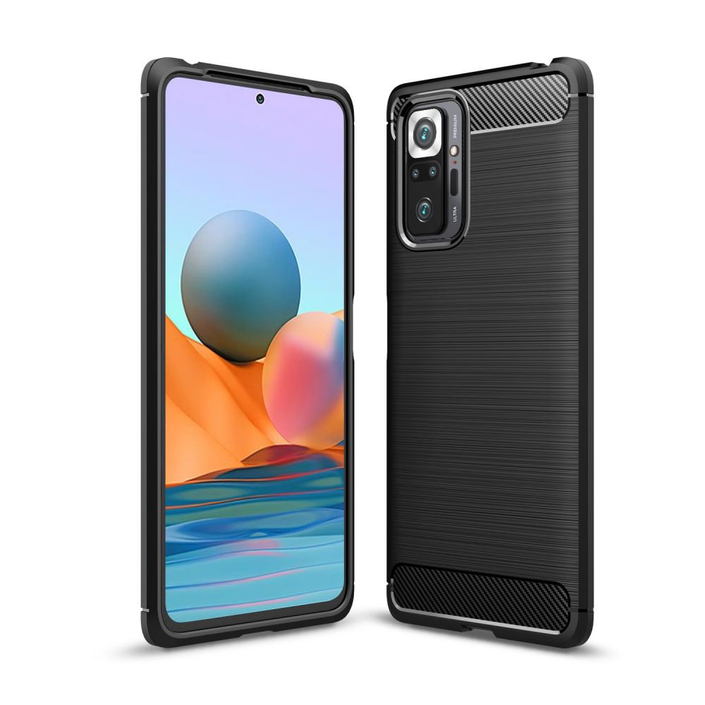 etui Tech-Protect TPU Carbon czarne Xiaomi Redmi Note 10 Pro