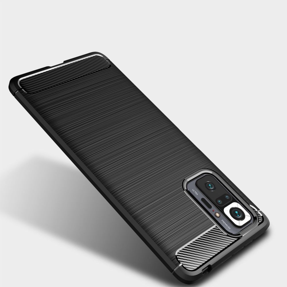 etui Tech-Protect TPU Carbon czarne Xiaomi Redmi Note 10 Pro / 2