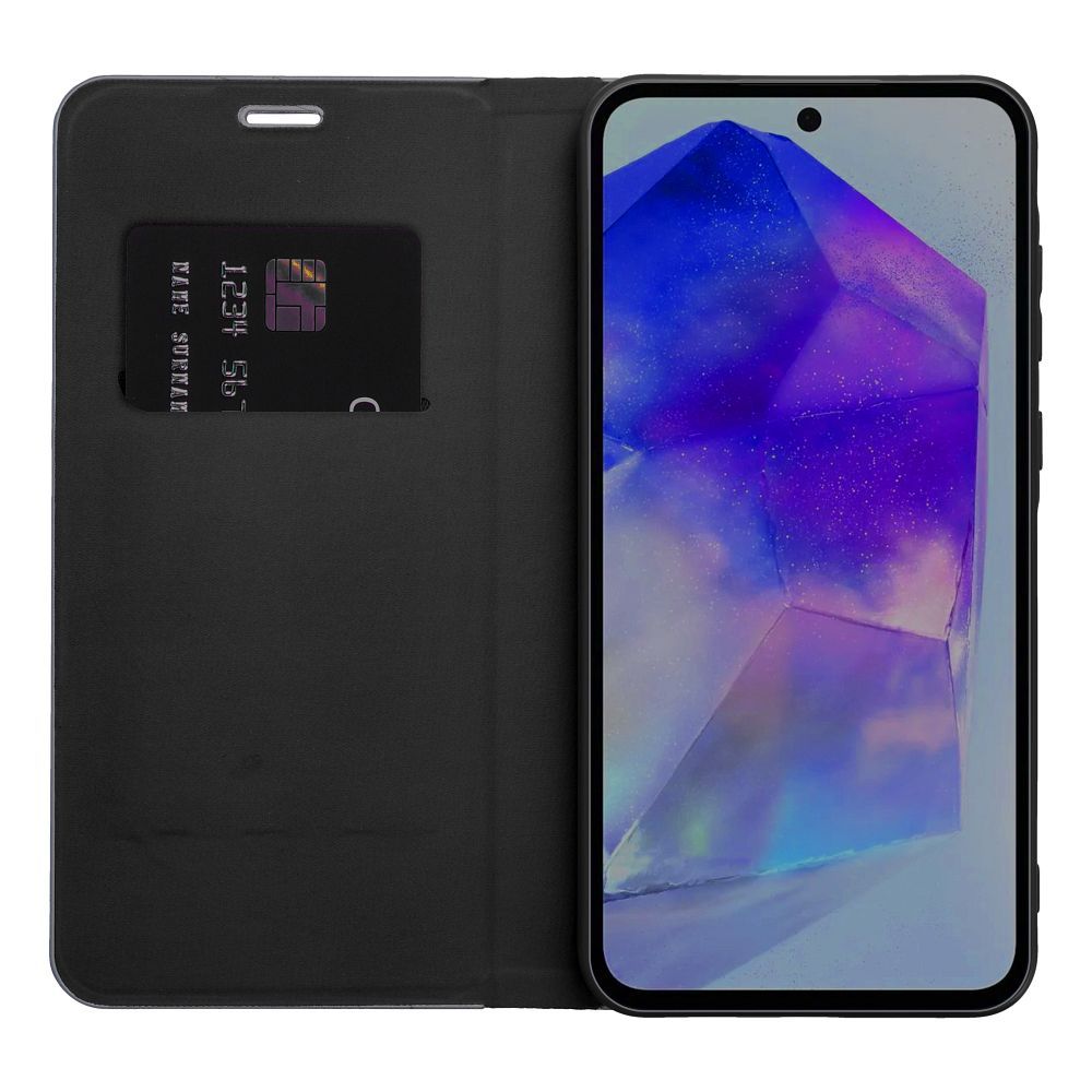 Etui Vennus Book Carbon czarny Samsung Galaxy A71 4G / 10