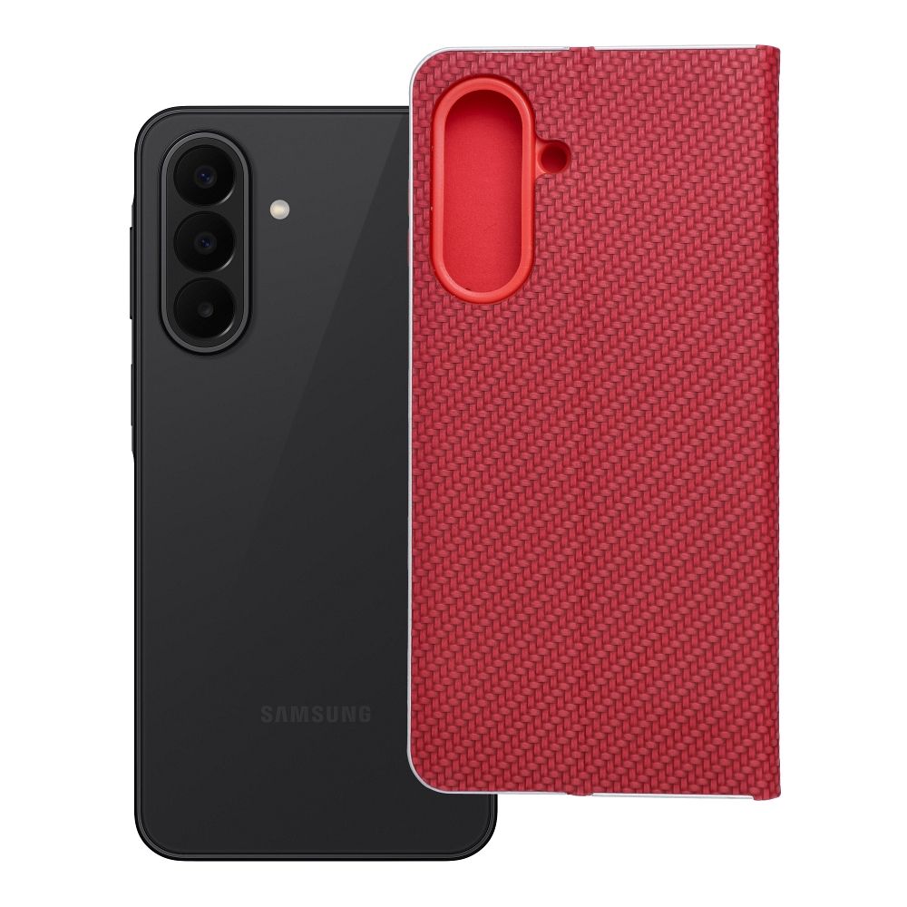 Etui Vennus Book Carbon czerwony Samsung Galaxy A27 5G Etui Vennus Book Carbon czerwony Samsung Galaxy A27 5G