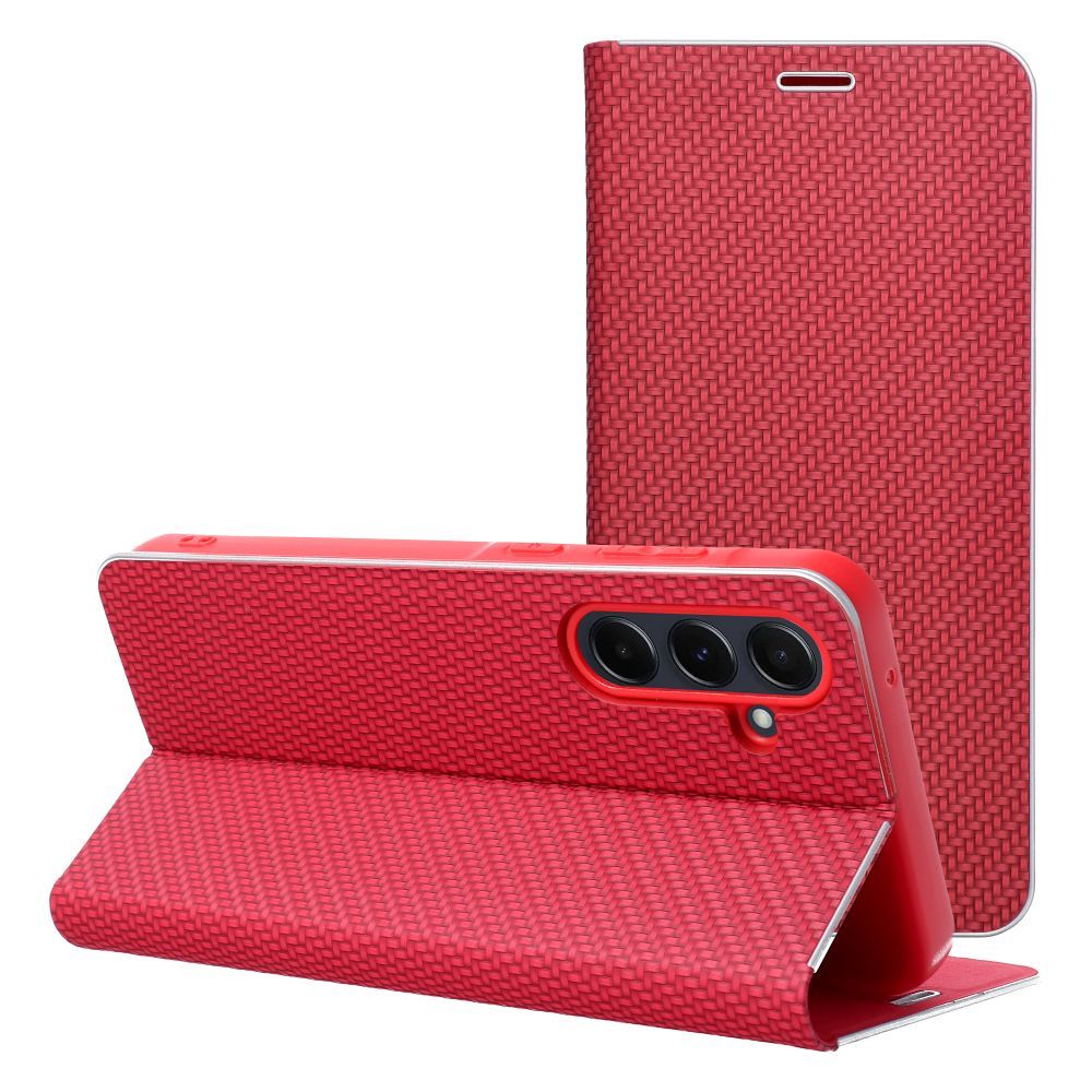 Etui Vennus Book Carbon czerwony Samsung Galaxy A27 5G / 10 Etui Vennus Book Carbon czerwony Samsung Galaxy A27 5G / 10