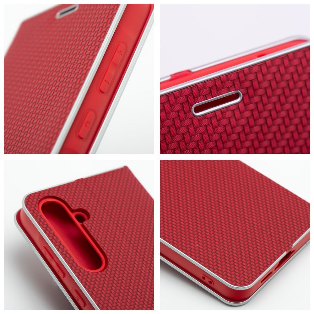 Etui Vennus Book Carbon czerwony Samsung Galaxy A27 5G / 5 Etui Vennus Book Carbon czerwony Samsung Galaxy A27 5G / 5