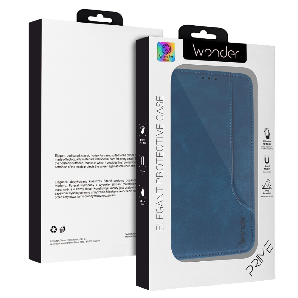 Etui Wonder Prime granatowy Xiaomi Redmi Note 12 5G / 8 Etui Wonder Prime granatowy Xiaomi Redmi Note 12 5G / 8