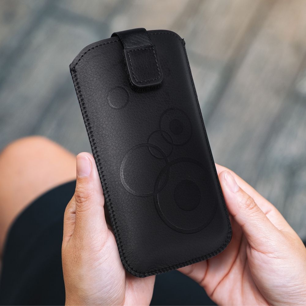 Etui wsuwka uniwersalna z osłoną aparatu Deko czarny Samsung Galaxy A21s / 4 Etui wsuwka uniwersalna z osłoną aparatu Deko czarny Samsung Galaxy A21s / 4