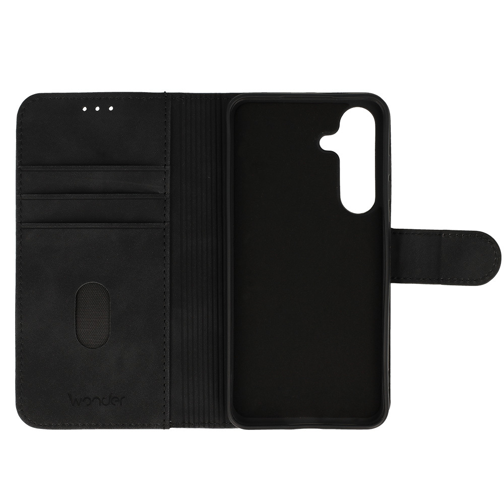 Etui z klapk� Kabura Wonder Fancy czarny Samsung Galaxy A17 / 4