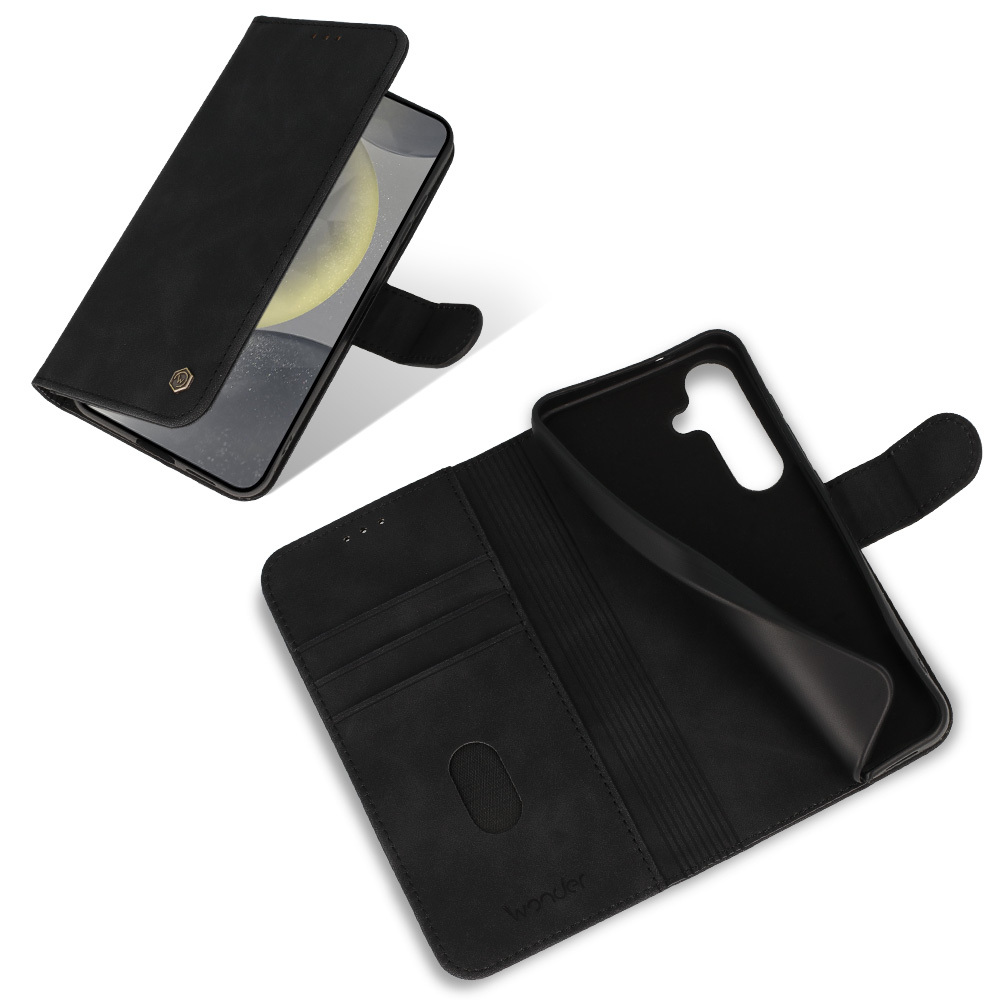 Etui z klapk� Kabura Wonder Fancy czarny Samsung Galaxy A17 / 5