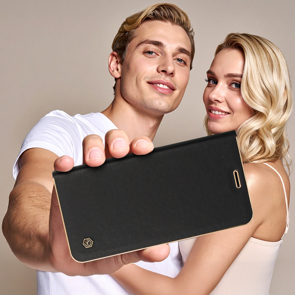 Etui z klapką na karty z podstawką Wonder Frame czarny Samsung Galaxy M15 5G / 7 Etui z klapką na karty z podstawką Wonder Frame czarny Samsung Galaxy M15 5G / 7