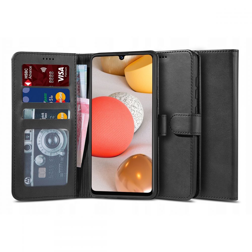 etui z klapk� Tech-protect Wallet 2 Czarne Samsung Galaxy A42 5G