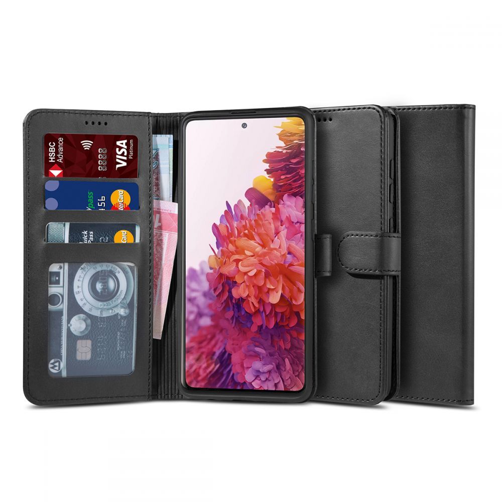 etui z klapk Tech-protect Wallet 2 Czarne Samsung Galaxy S20 FE