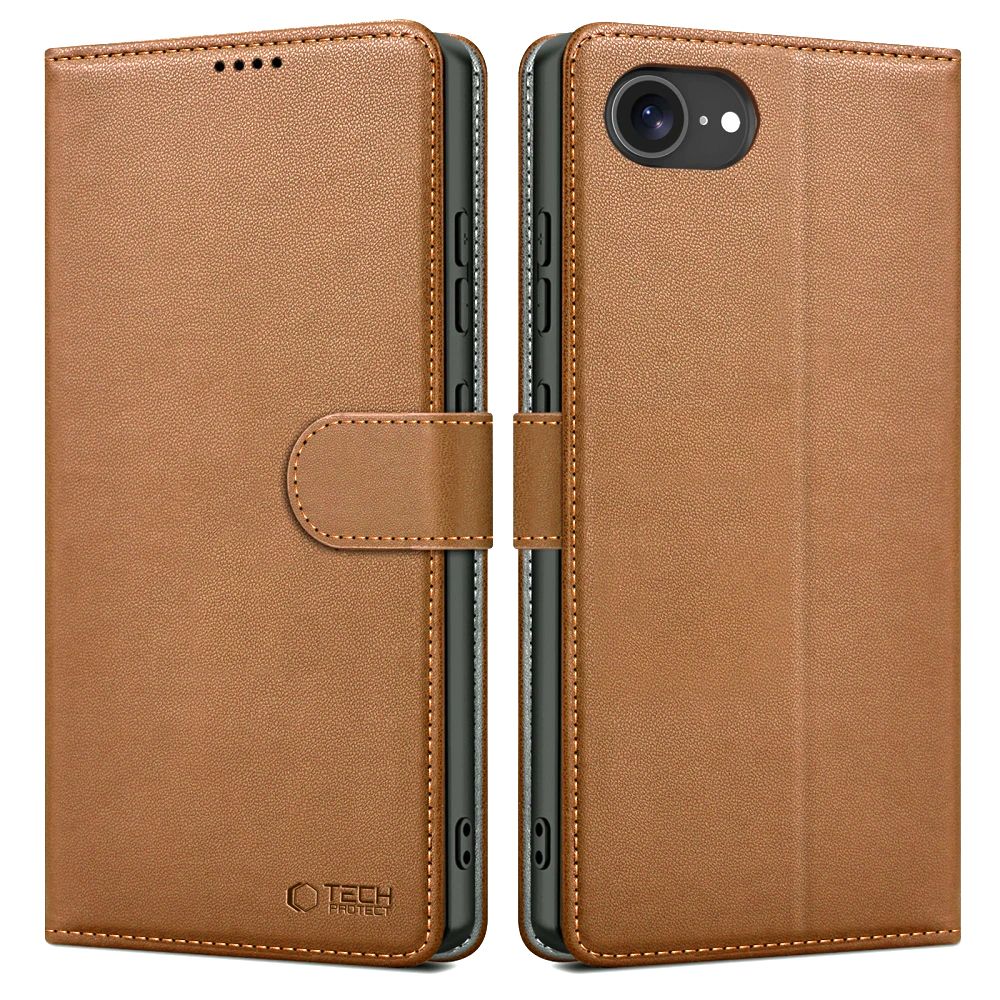 etui z klapk� Tech-protect Wallet br�zowe Apple iPhone 17e