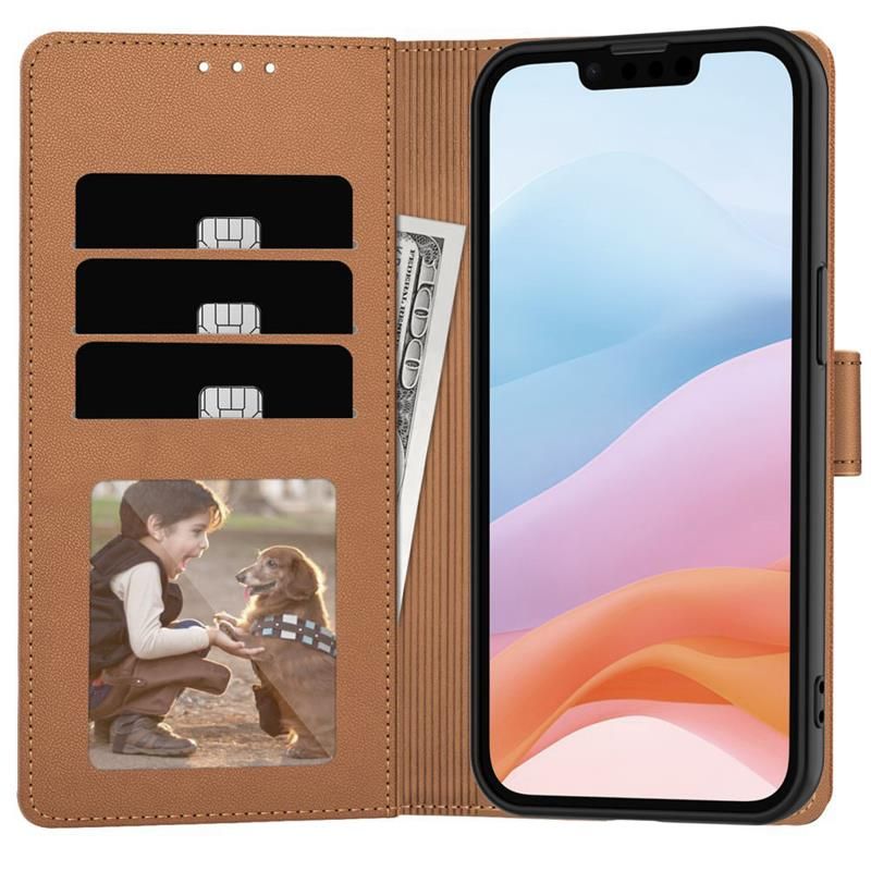 etui z klapk� Tech-protect Wallet br�zowe Apple iPhone 17e / 3