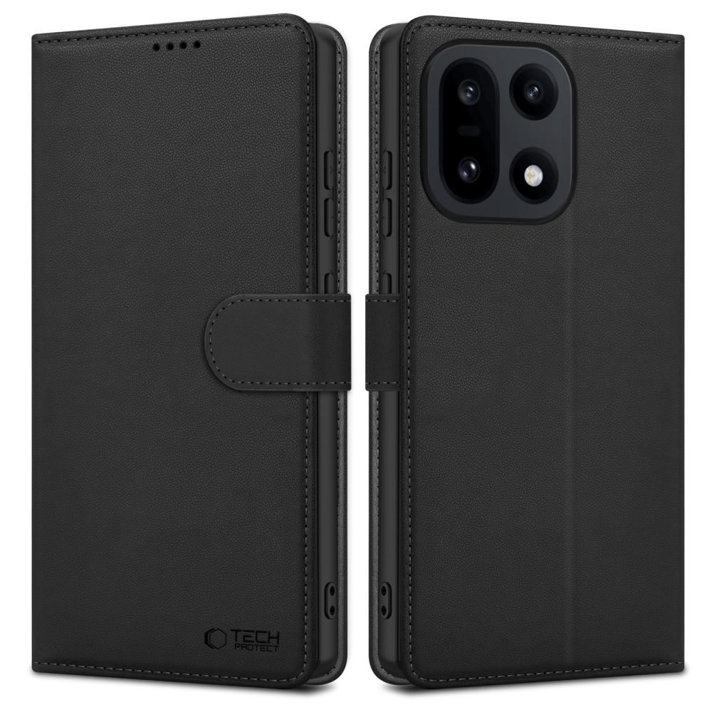 etui z klapk� Tech-protect Wallet czarne OnePlus 15