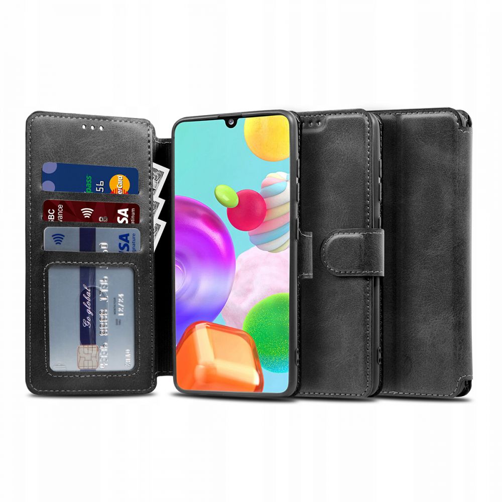etui z klapk Tech-protect Wallet Czarne Samsung A31