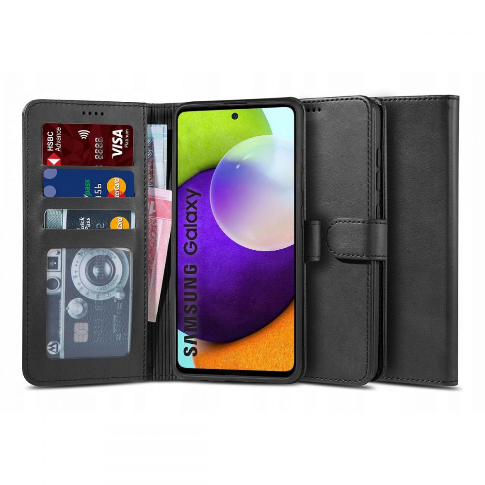 etui z klapk Tech-protect Wallet czarne Samsung A72