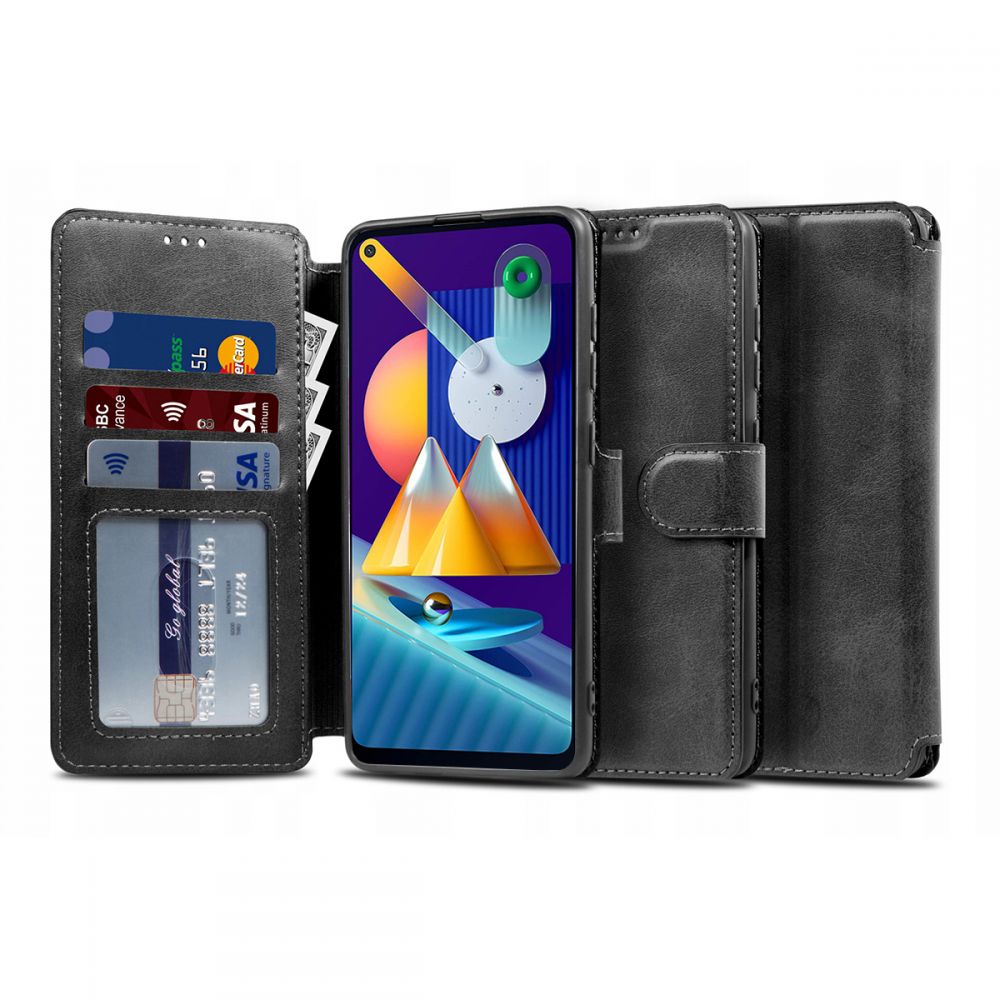 etui z klapk� Tech-protect Wallet Czarne Samsung Galaxy M11