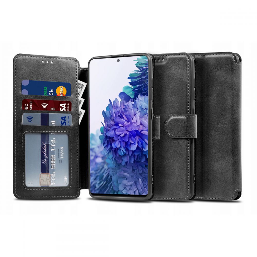 etui z klapk Tech-protect Wallet Czarne Samsung S20 LITE