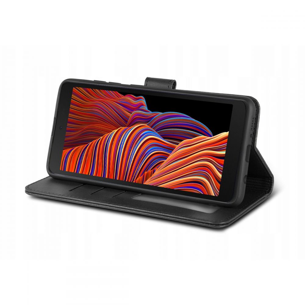 etui z klapk� Tech-protect Wallet czarne Samsung Galaxy Xcover 5 / 2