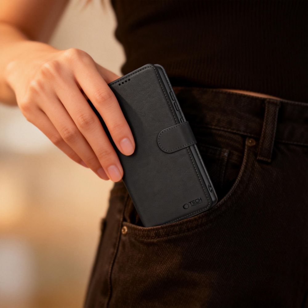 etui z klapk� Tech-protect Wallet czarne Xiaomi 17T / 2
