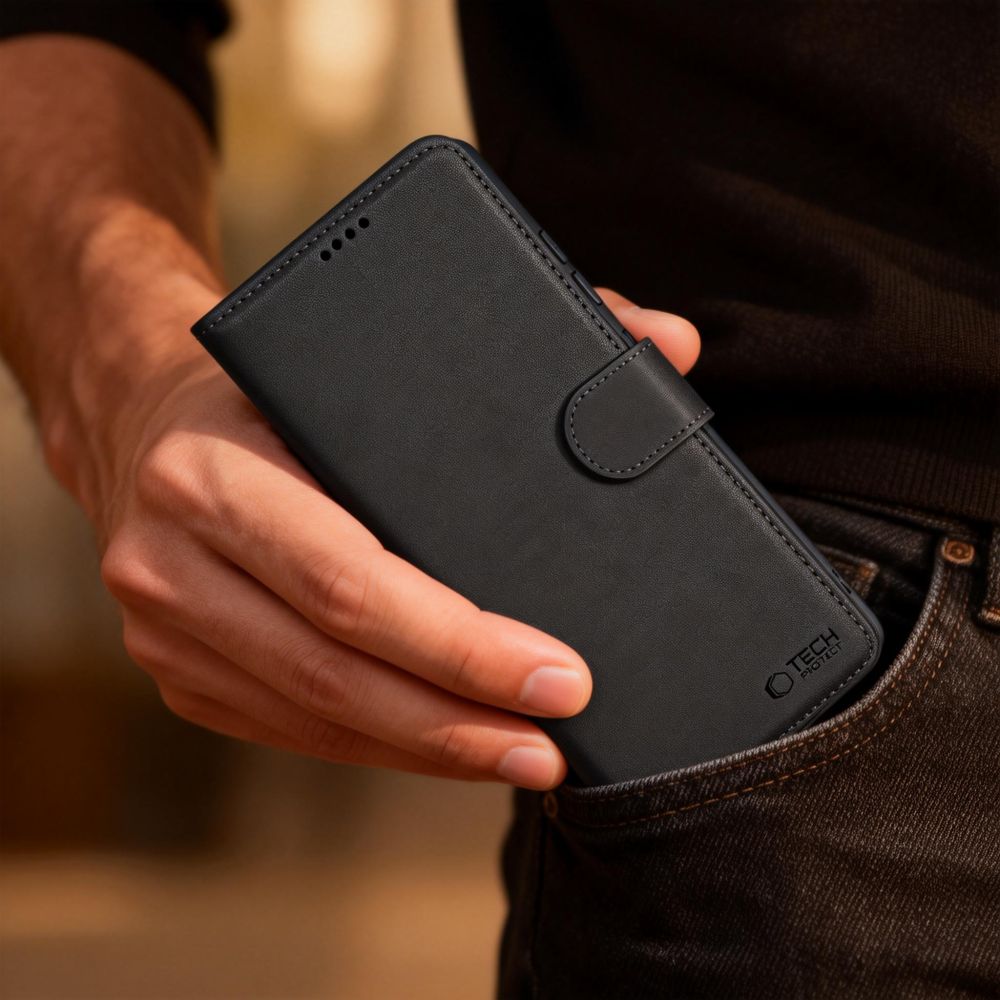 etui z klapk� Tech-protect Wallet czarne Xiaomi 17T / 4