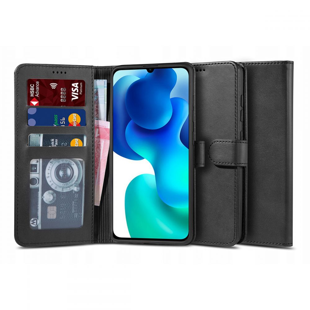 etui z klapk� Tech-protect Wallet czarne Xiaomi Mi 10T Lite 5G