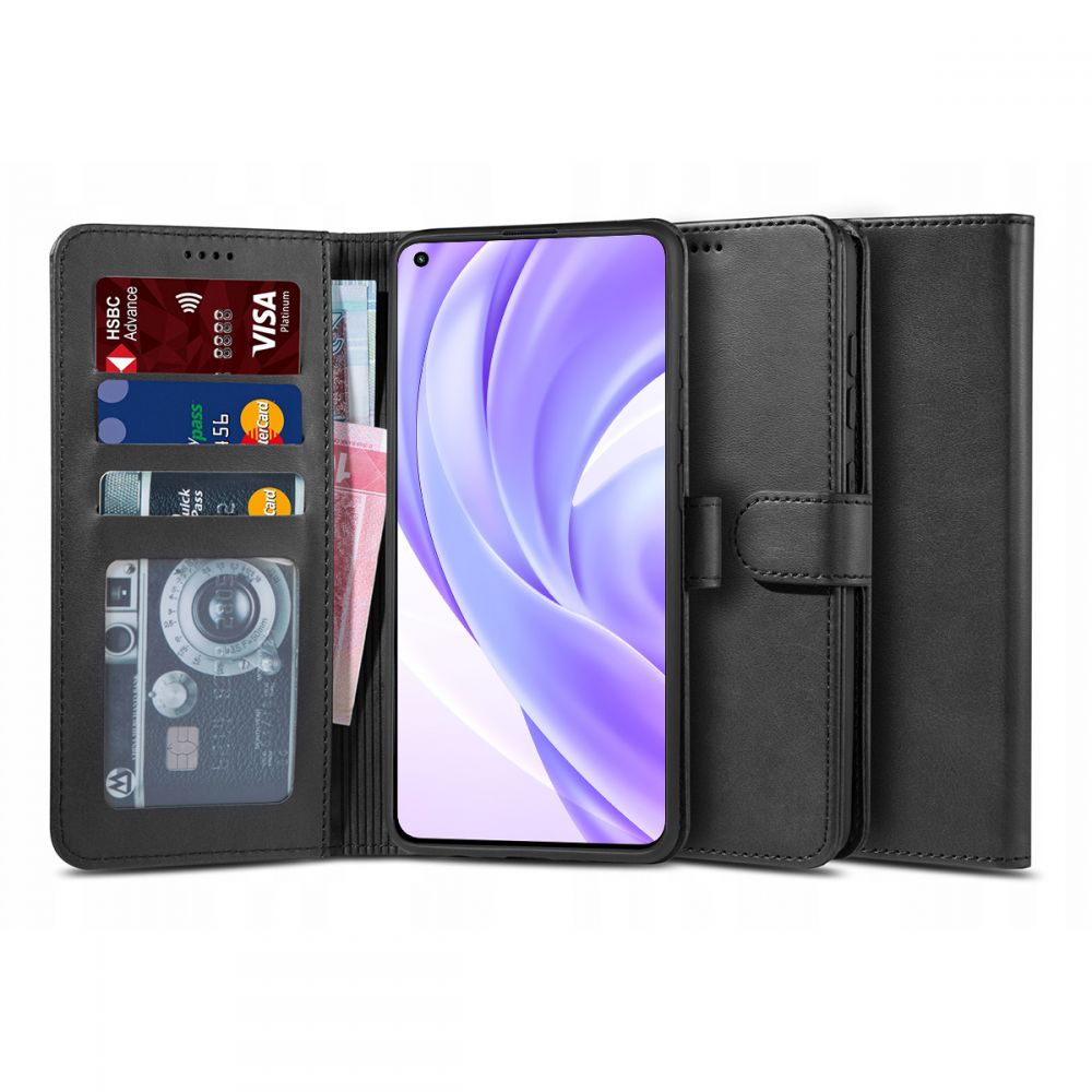 etui z klapk Tech-protect Wallet czarne Xiaomi Mi 11 Lite 5G