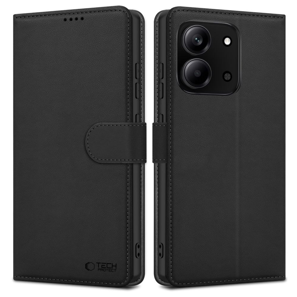 etui z klapk� Tech-protect Wallet czarne Xiaomi Poco C85