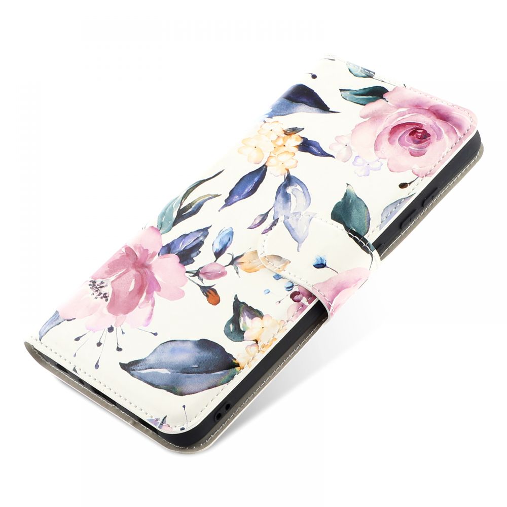 etui z klapk� Tech-protect Wallet Floral bia�e Samsung A52 5G / 4
