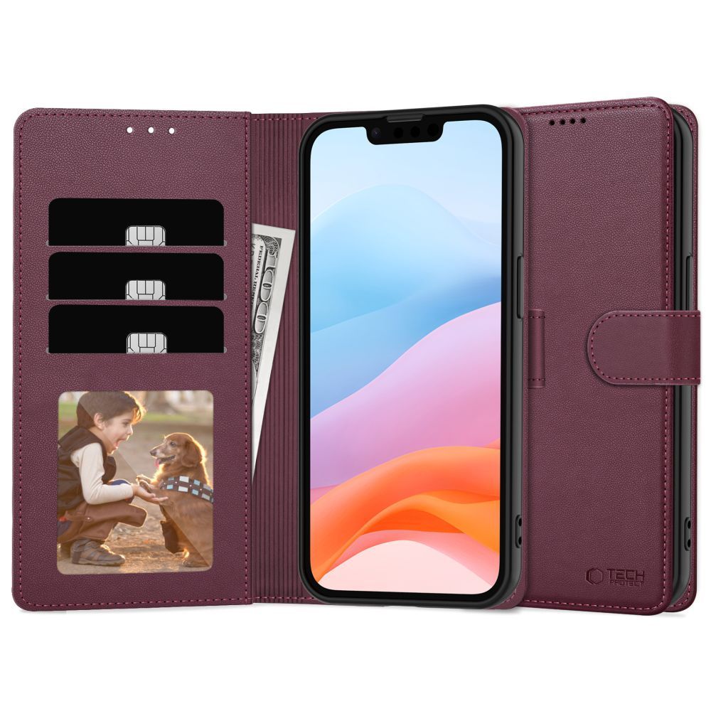 etui z klapk� Tech-protect Wallet mulberry Samsung Galaxy A17 / 2