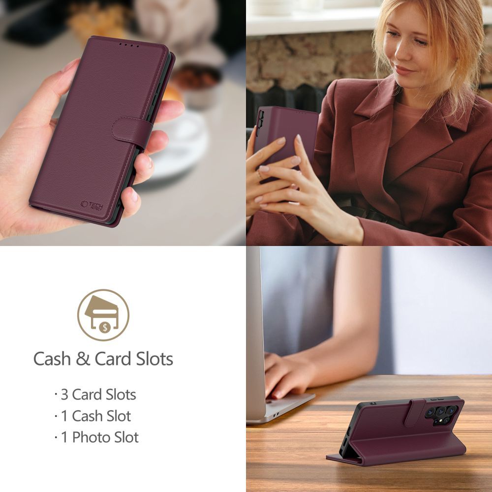 etui z klapk� Tech-protect Wallet mulberry Samsung Galaxy A17 / 3