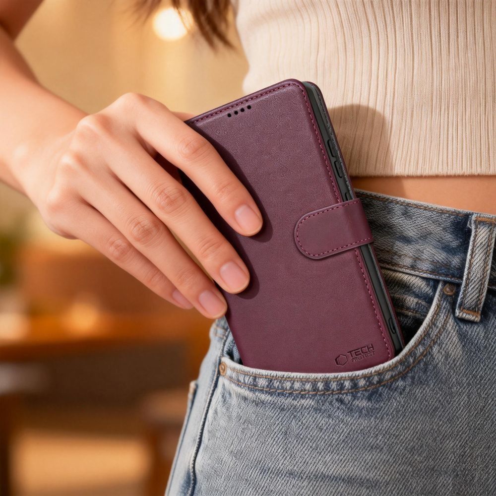 etui z klapk� Tech-protect Wallet mulberry Samsung Galaxy A27 5G / 4