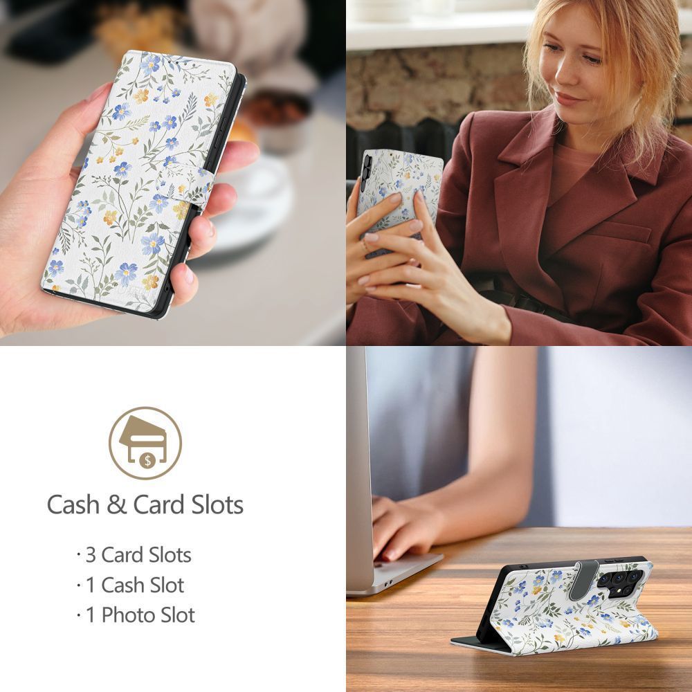 etui z klapk� Tech-protect Wallet Spring flowers Samsung Galaxy A17 / 3