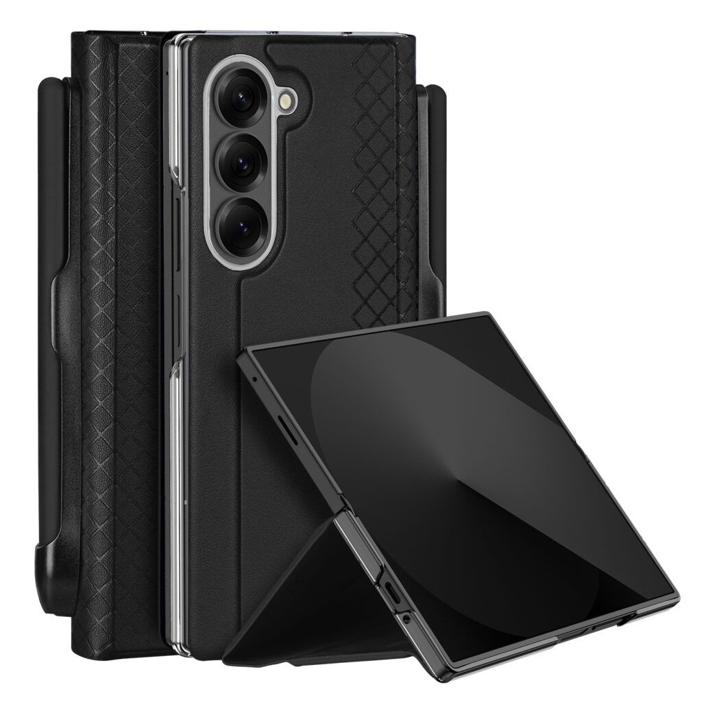 Etui zamykane z klapką i kieszonką na kartę czarny Samsung Galaxy Z Fold 7 Etui zamykane z klapką i kieszonką na kartę czarny Samsung Galaxy Z Fold 7