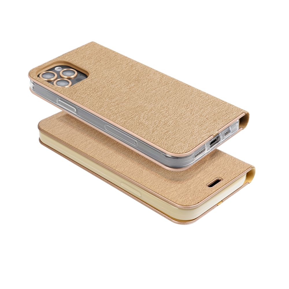 Etui zamykane z klapką i magnesem Vennus Book złoty Samsung Galaxy A52 / 7 Etui zamykane z klapką i magnesem Vennus Book złoty Samsung Galaxy A52 / 7