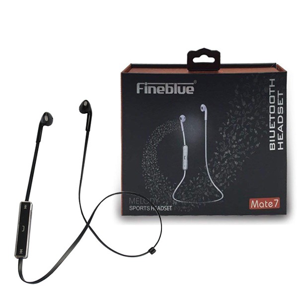 Fineblue S�uchawki Bluetooth Fit 100 douszne M7 czarne kana�owe TTT / 2