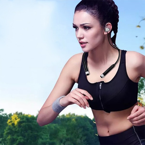 Fineblue S�uchawki Stereo Bluetooth douszne FD-600 czarne kana�owe TTT / 2