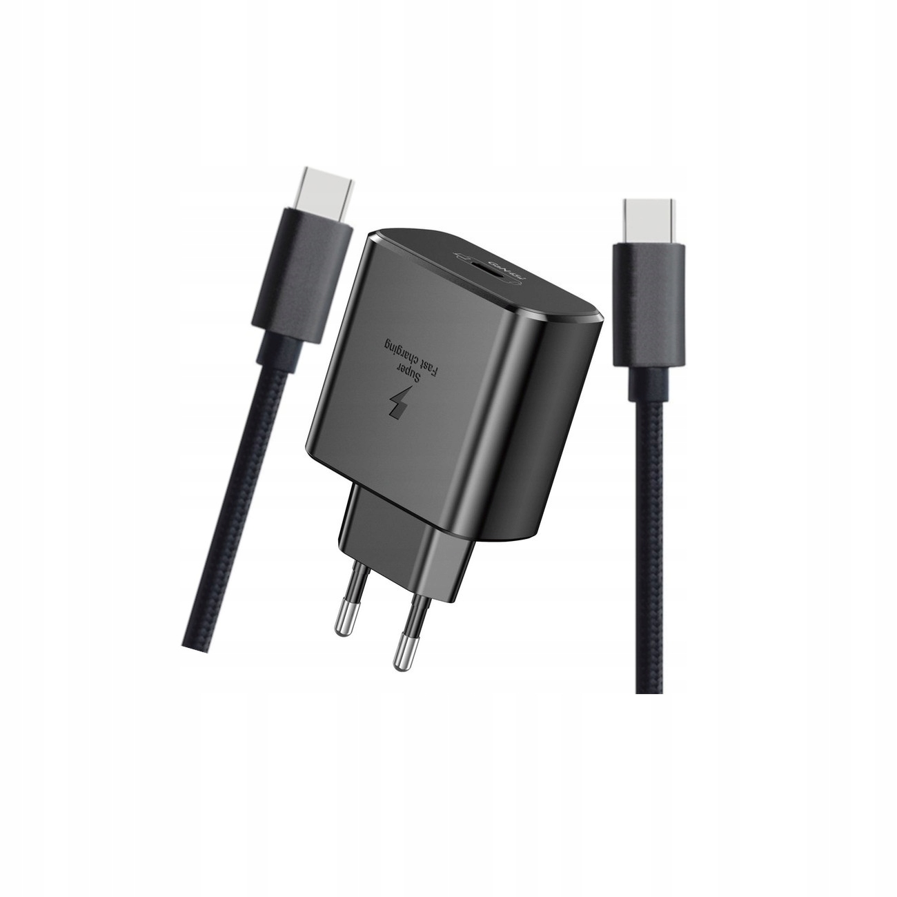 Szybka �adowarka 45W wej�cie USB-C z bardzo d�ugim kablem 3 m do telefonu czarna Samsung Galaxy S10 Lite