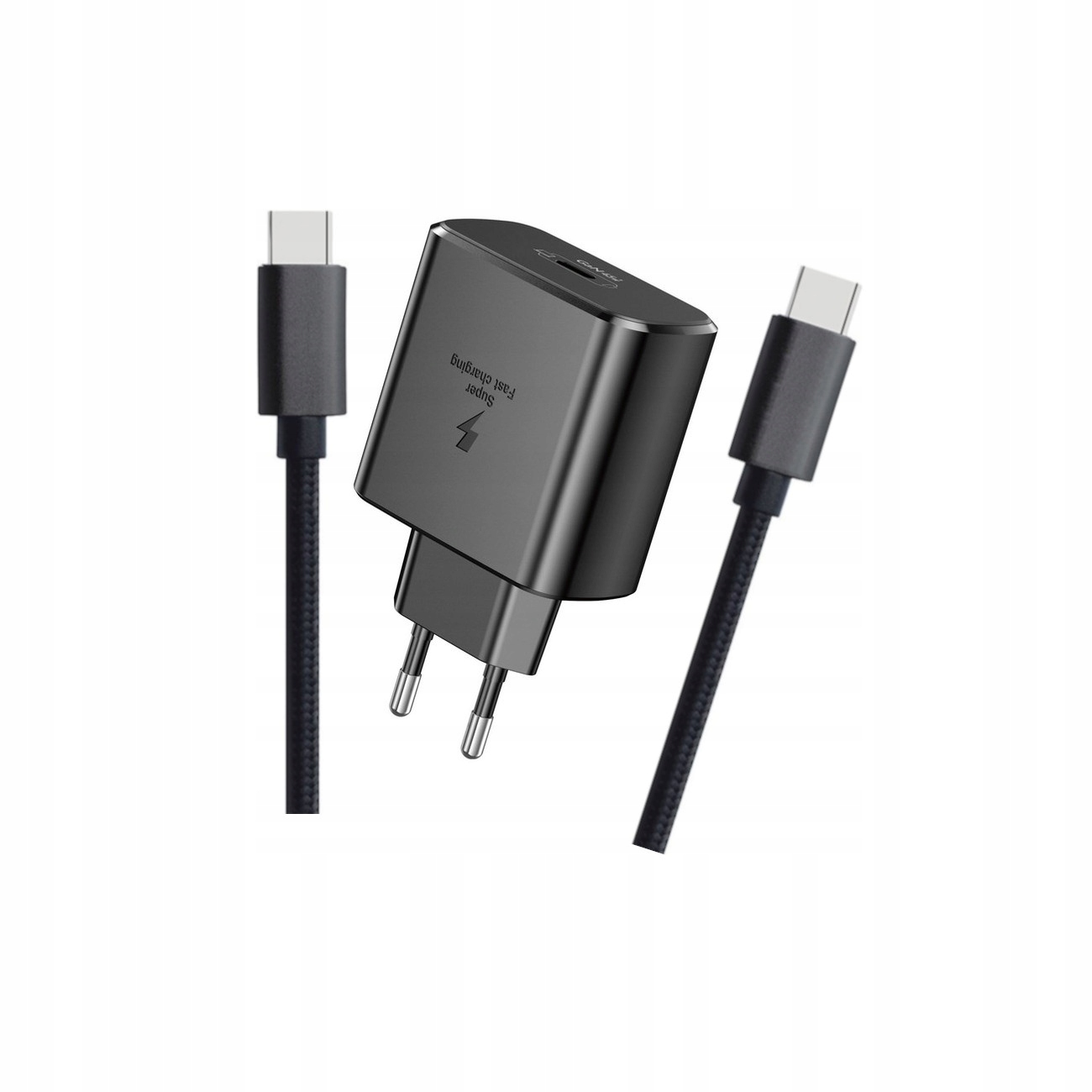 Szybka �adowarka 45W wej�cie USB-C z bardzo d�ugim kablem 3 m do telefonu czarna Samsung Galaxy S10 Lite / 2