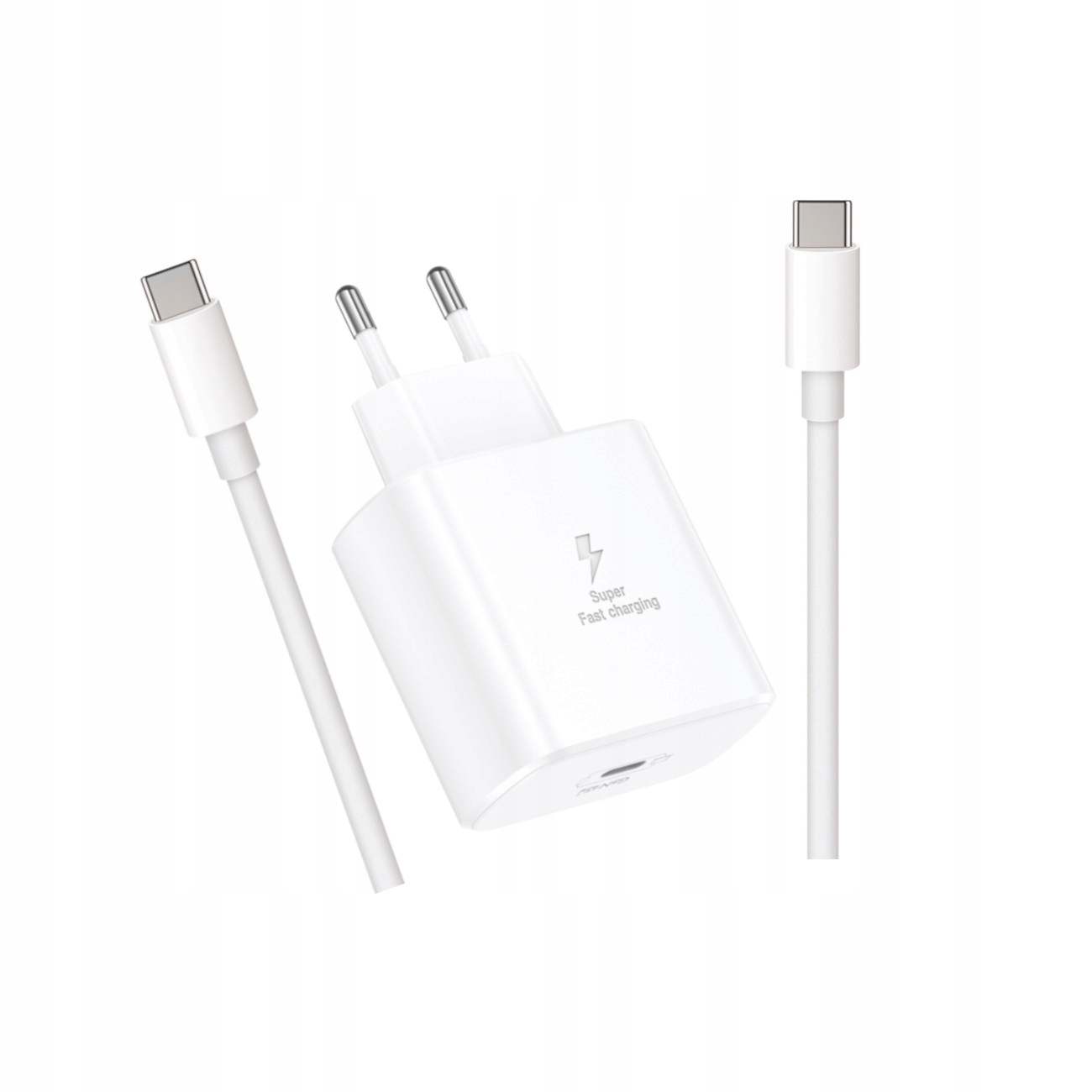 Foneng Ładowarka sieciowa EU62 GaN USB-C PD 45W z krótkim kablem 60W 0,5m biała Foneng Ładowarka sieciowa EU62 GaN USB-C PD 45W z krótkim kablem 60W 0,5m biała