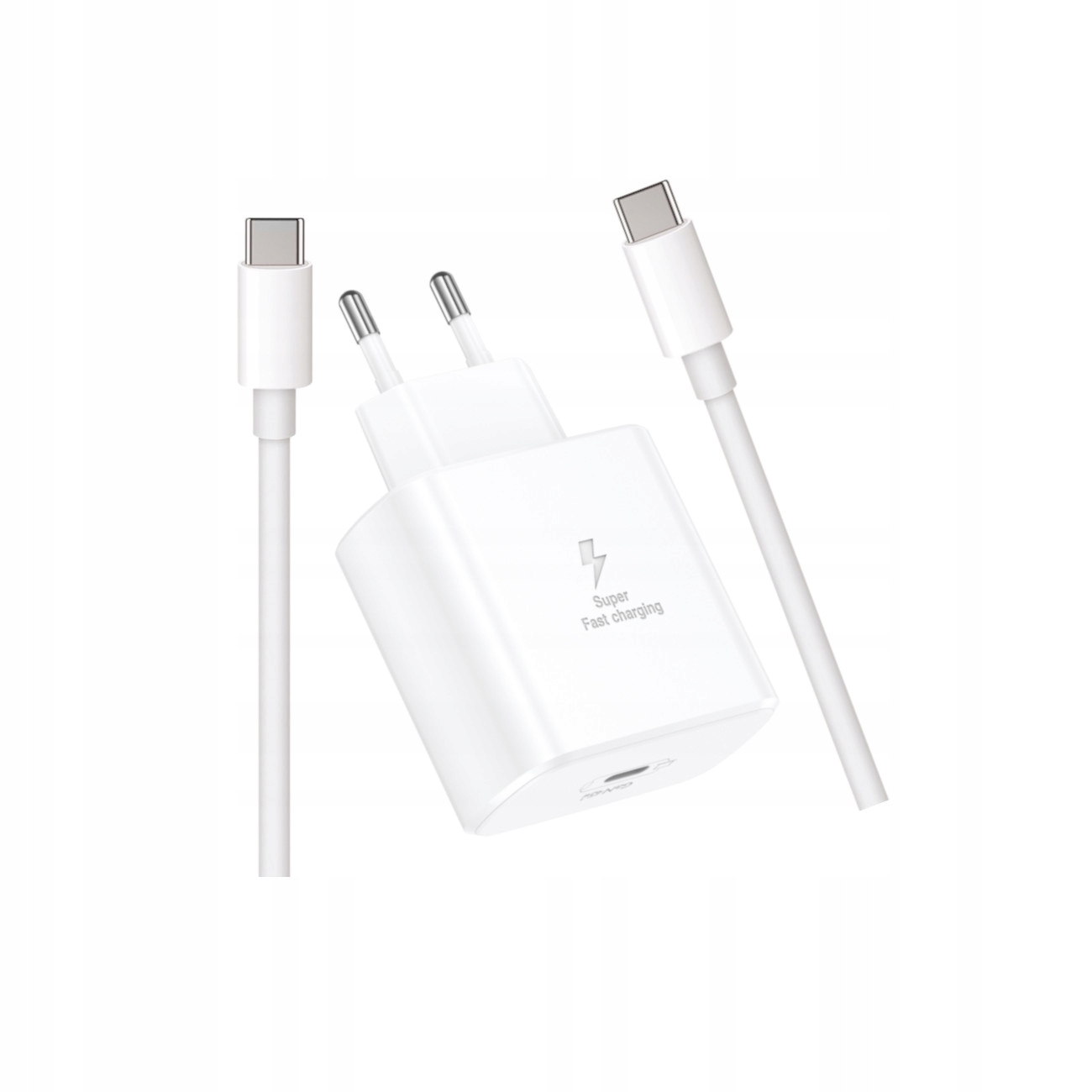 Foneng Ładowarka sieciowa EU62 GaN USB-C PD 45W z krótkim kablem 60W 0,5m biała / 2 Foneng Ładowarka sieciowa EU62 GaN USB-C PD 45W z krótkim kablem 60W 0,5m biała / 2