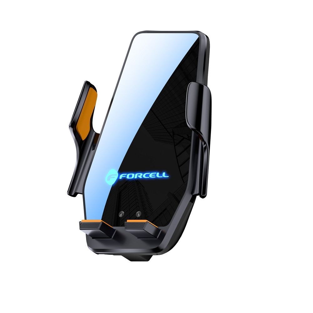 Uchwyt indukcyjny do samochodu na telefon Forcell 15W USB-C czarny Samsung Galaxy F02S