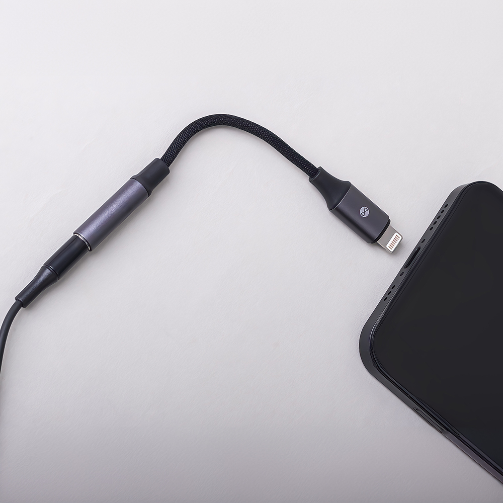 Forever adapter audio AJL-01 jack 3,5 mm - Lightning czarny / 4