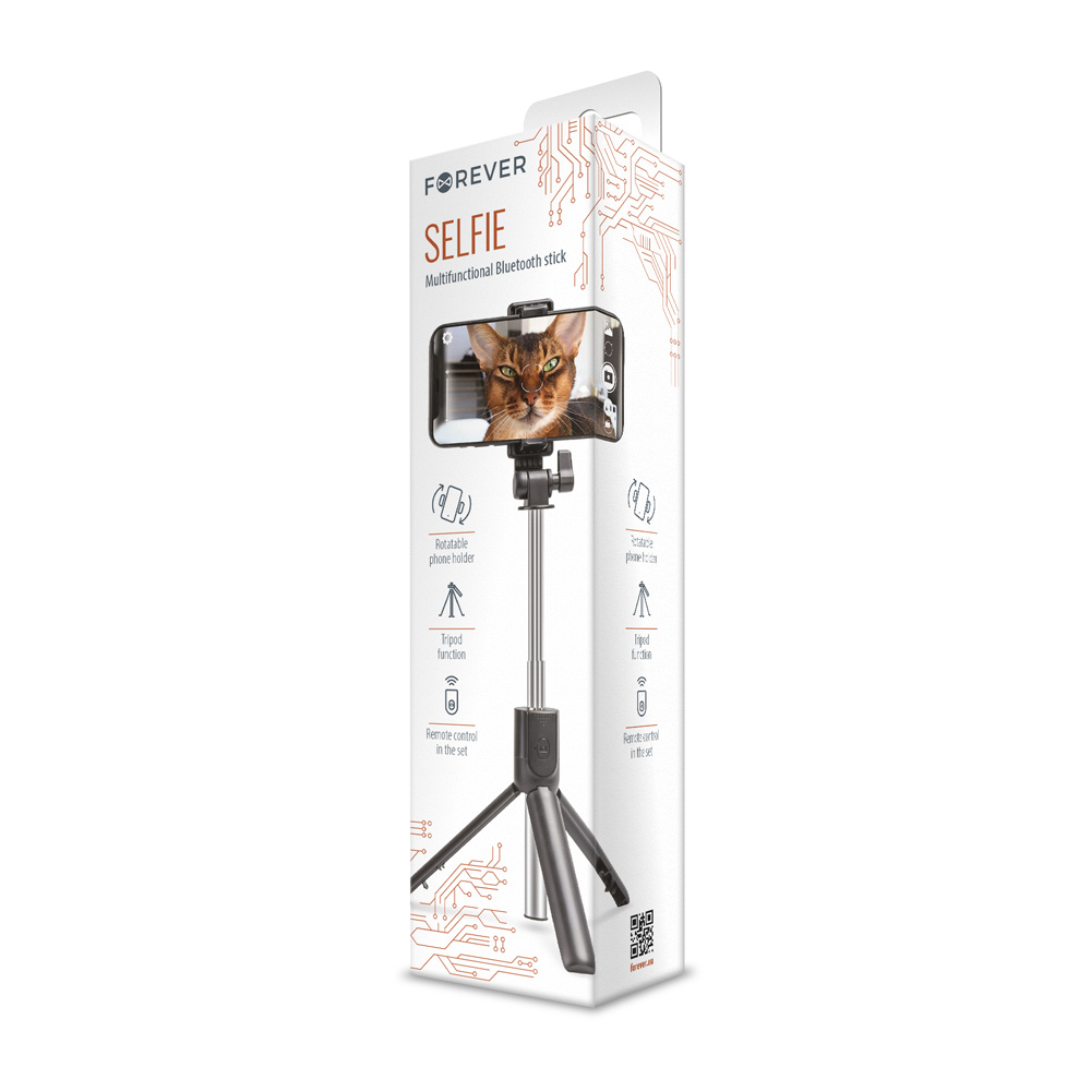 Forever Bluetooth selfie stick FS-01 czarny / 3