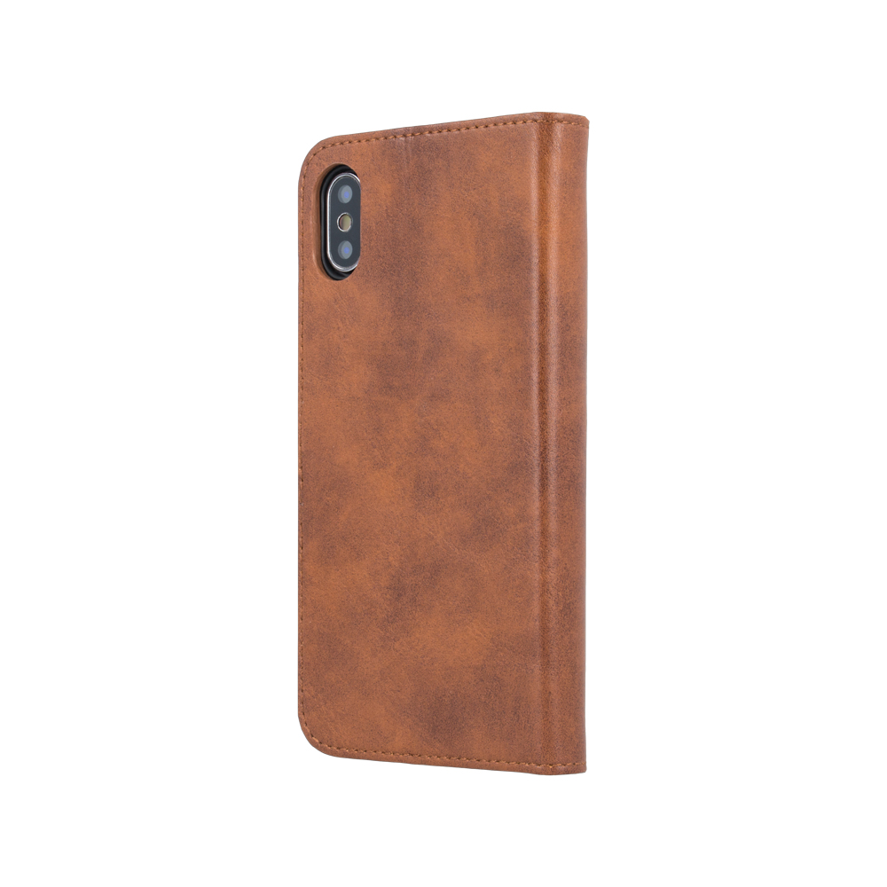 Forever Classic Leather Book Case br�zowy Apple iPhone XS Max / 3